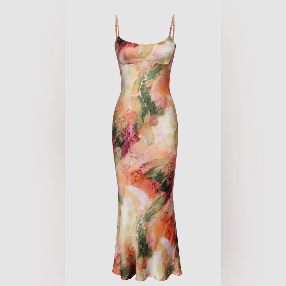 Fitted Midi Slip Dress